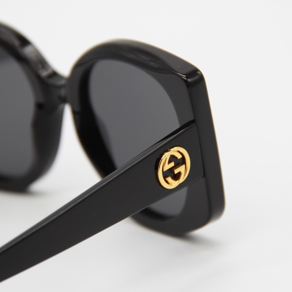 NEW GUCCI GG1257S 001 BLACK OVERSIZED SUNGLASSES GUCCI GG 1257S 001 - Picture 8 of 14